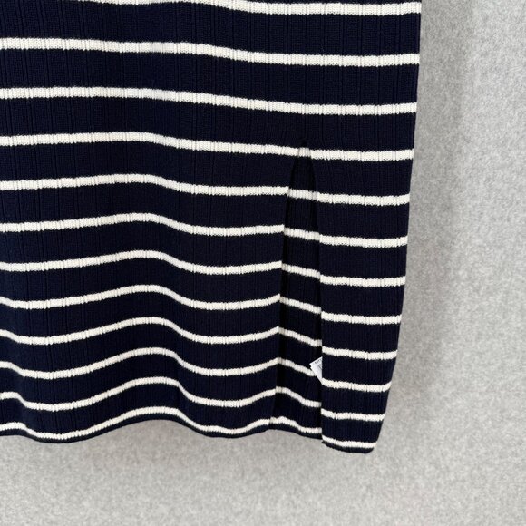 Gap Womens Long Sleeve Knit Midi Sweater Dress Size M Tall Navy White Stripe NEW - Picture 2 of 12